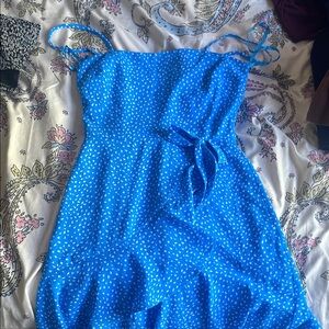 City Studio Blue and White Mini Dress